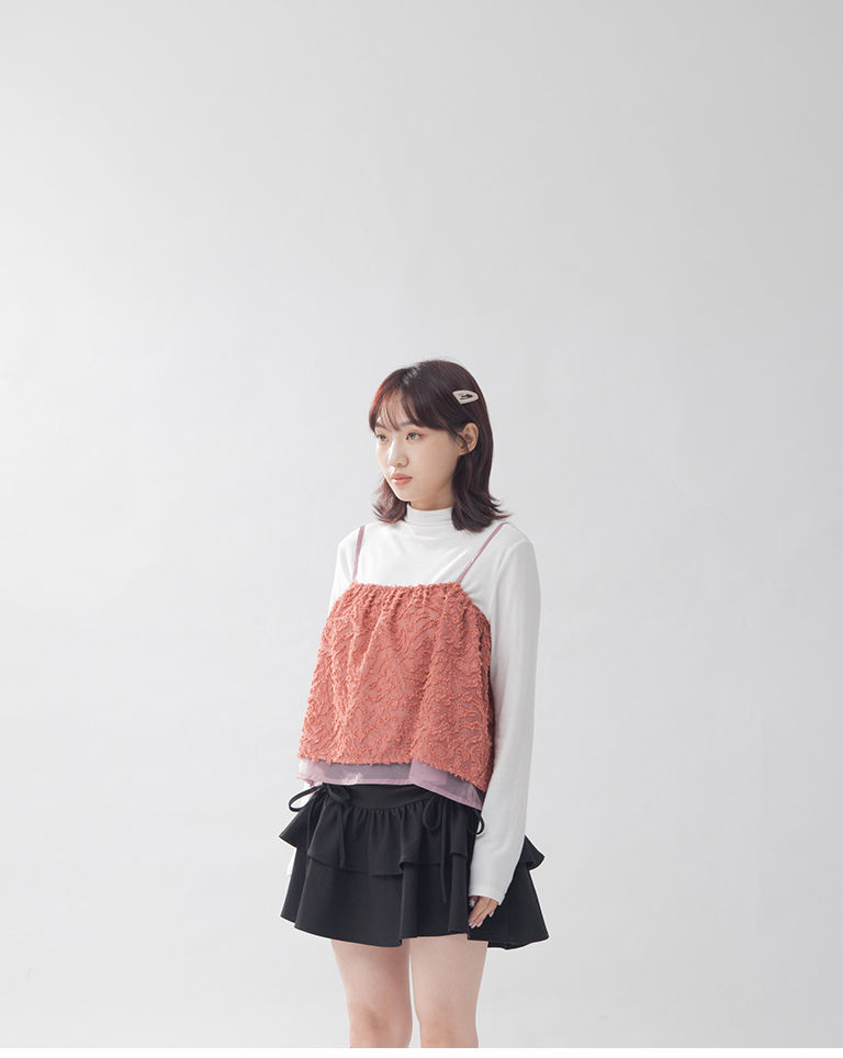 立体感細肩ベスト　3色展開　