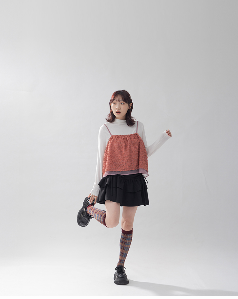 立体感細肩ベスト　3色展開　