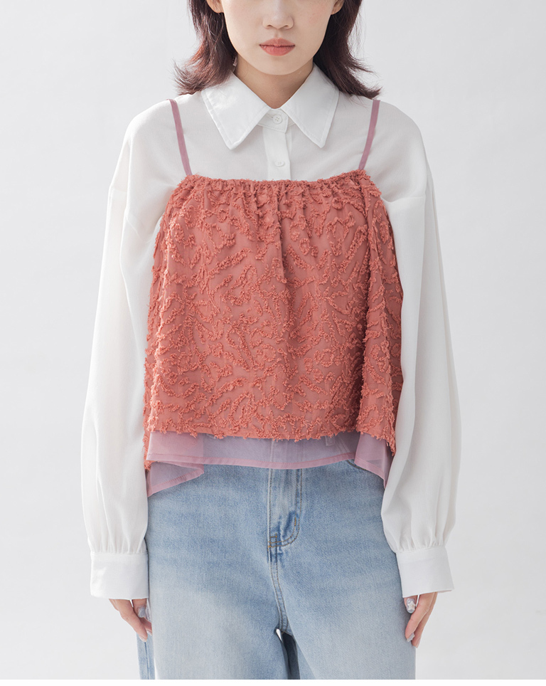 立体感細肩ベスト　3色展開　