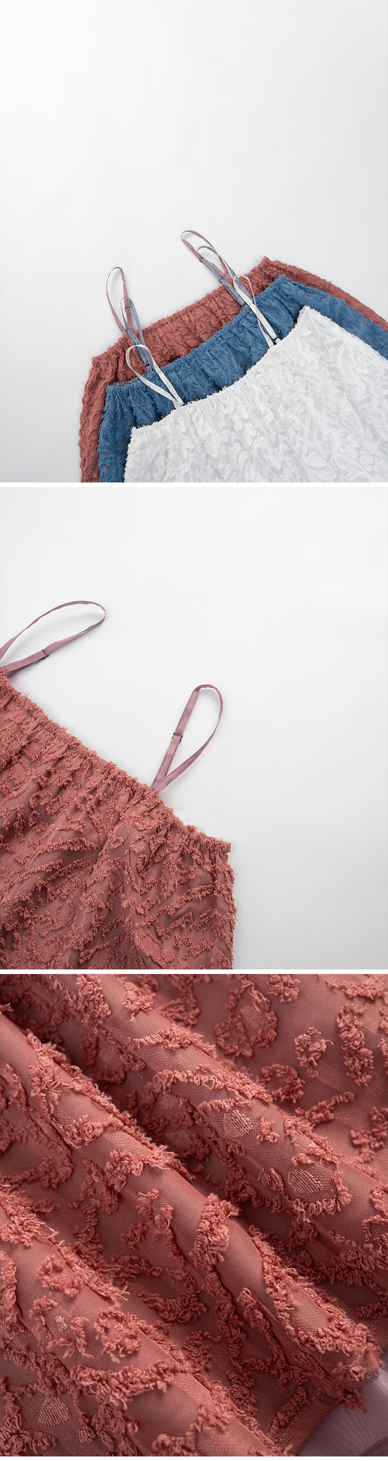 立体感細肩ベスト　3色展開　