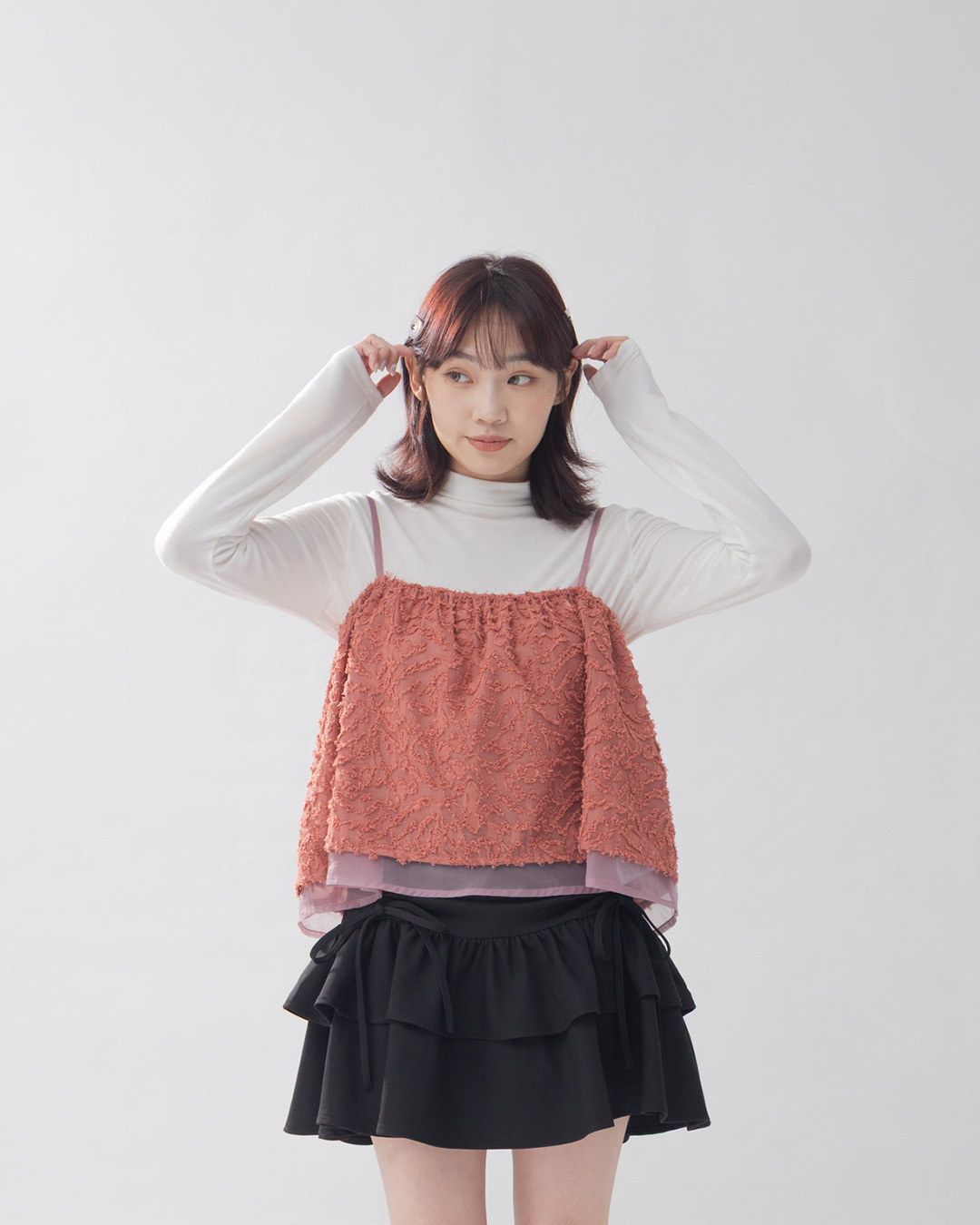 立体感細肩ベスト　3色展開　