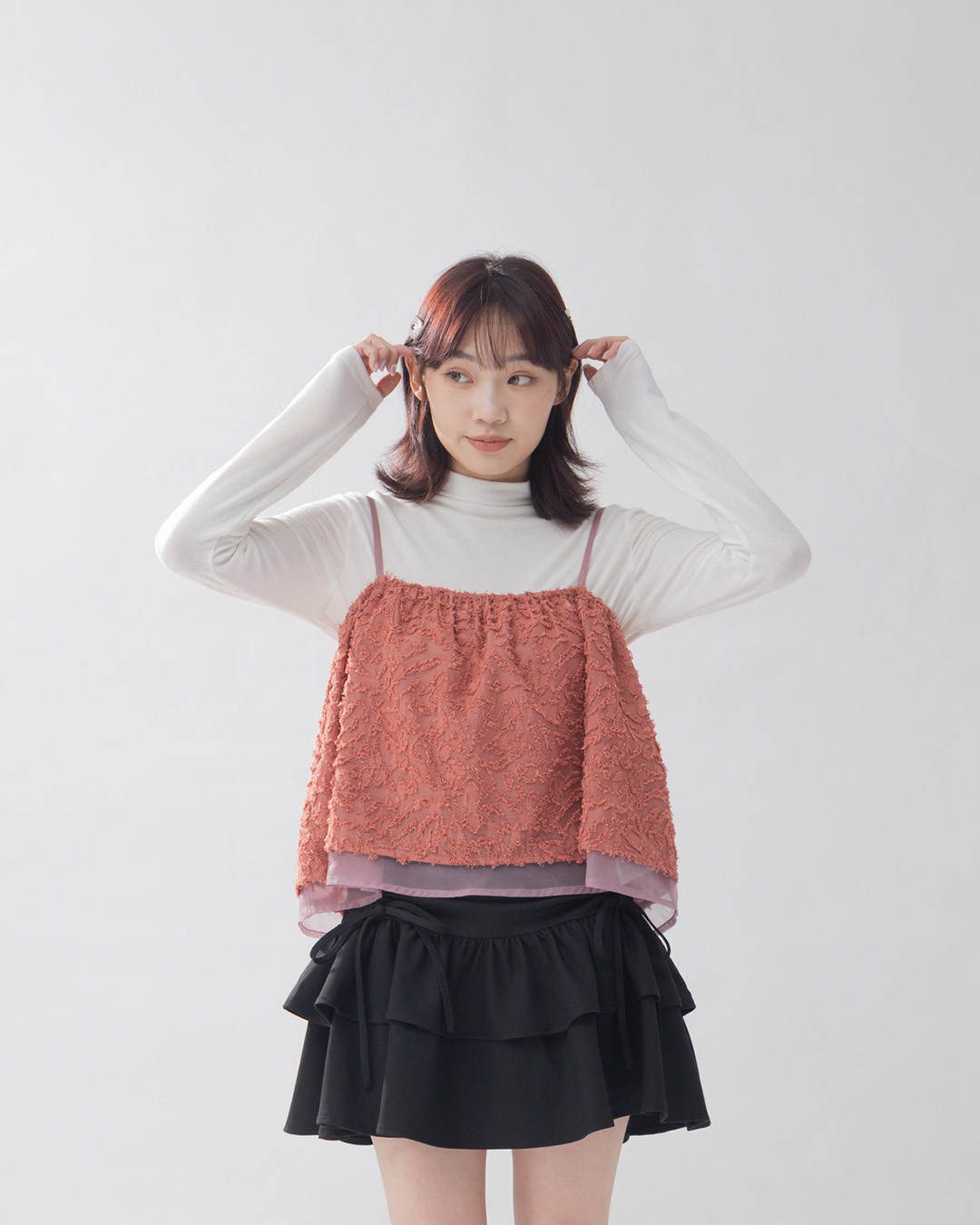 立体感細肩ベスト　3色展開　