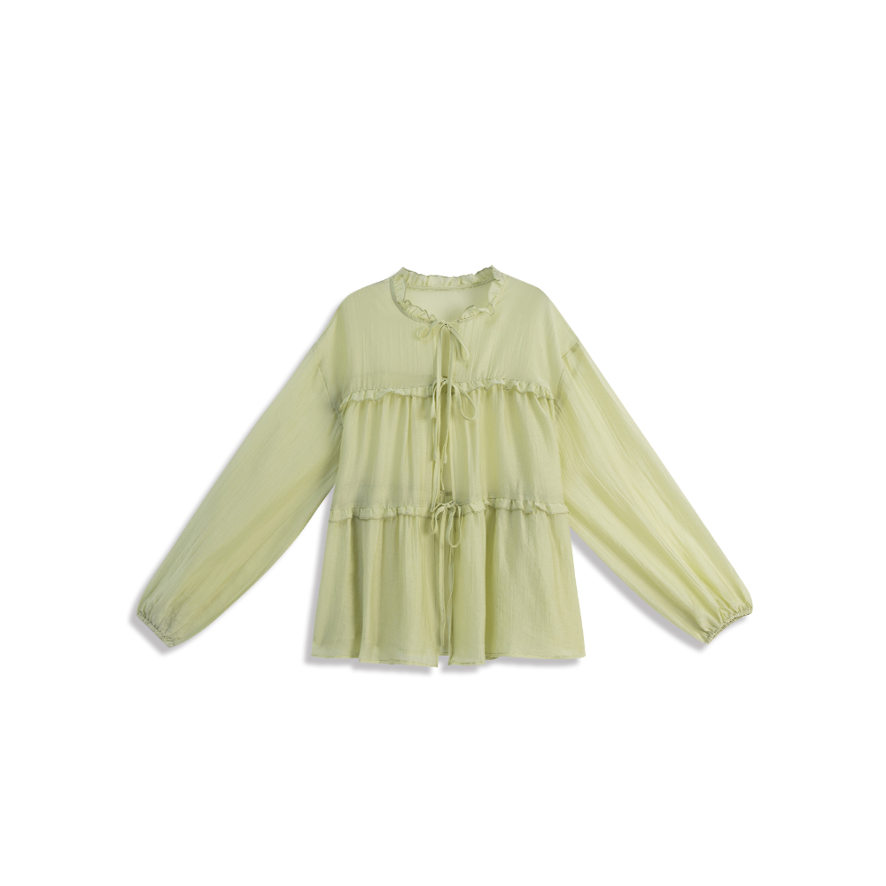 フリルシアーブラウス 2色展開