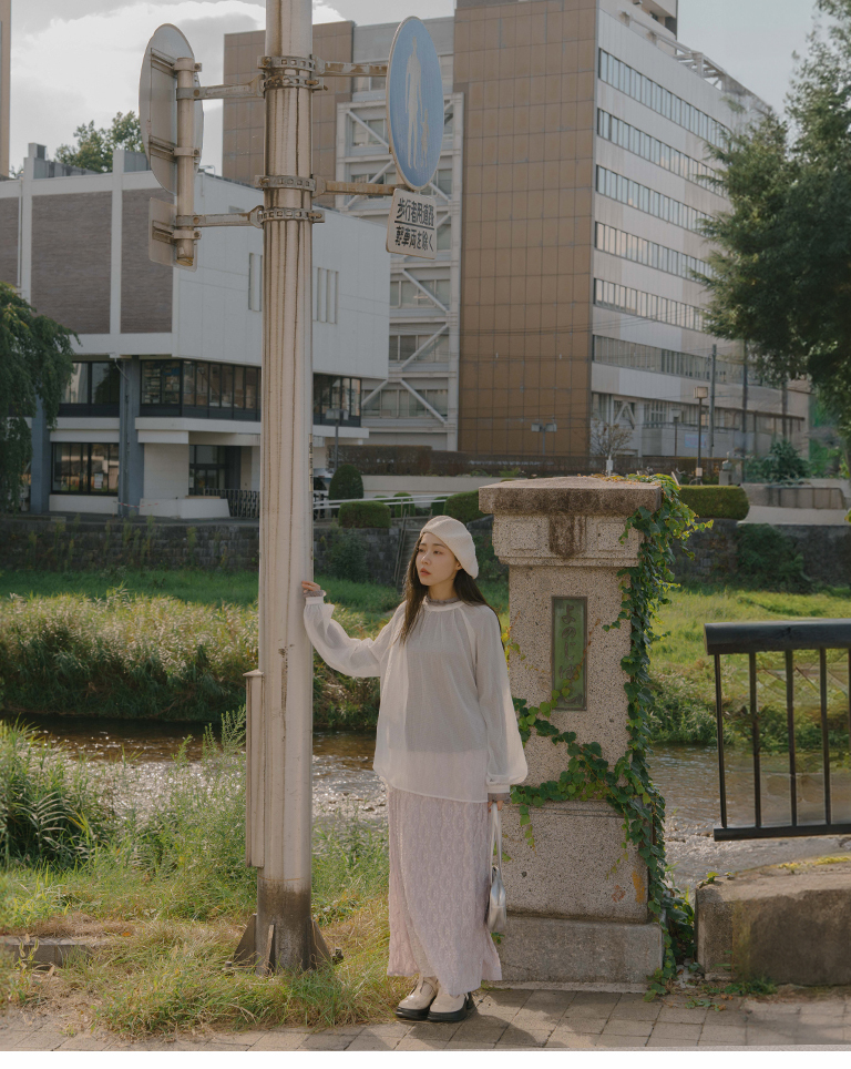 シアーチェックトップス 2色展開