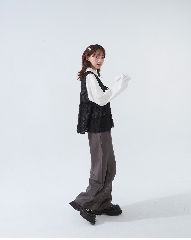 レースジャカードベスト2色展開