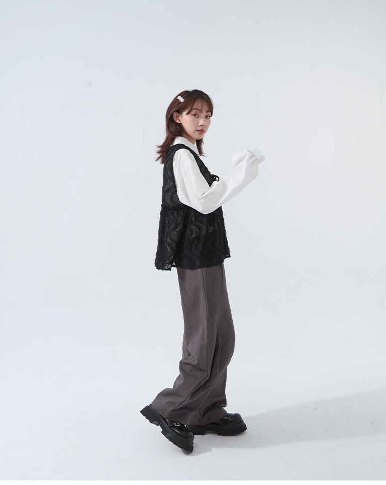 レースジャカードベスト2色展開