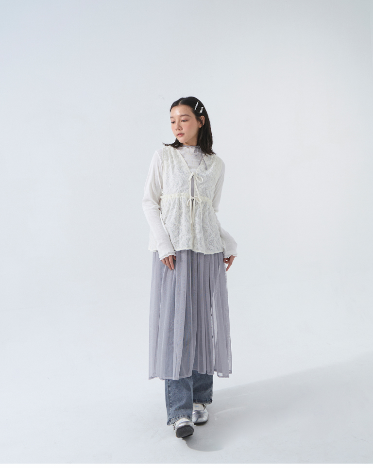 レースジャカードベスト2色展開