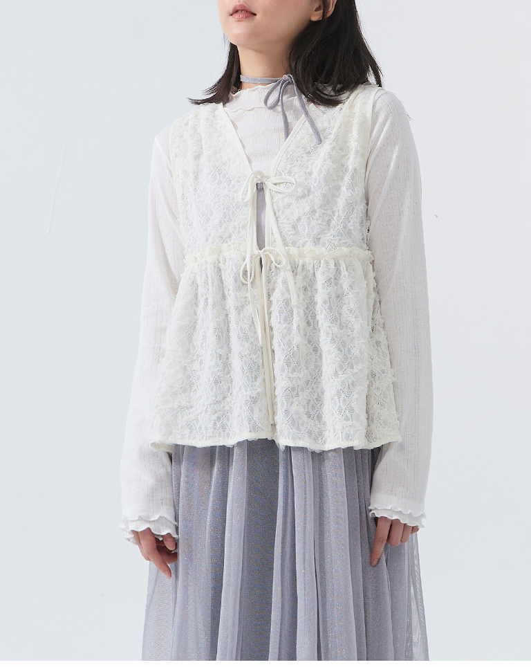 レースジャカードベスト2色展開