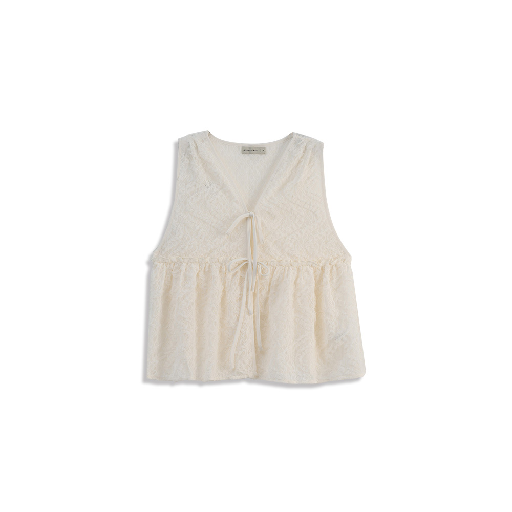 レースジャカードベスト2色展開