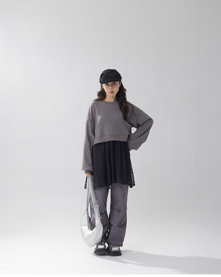 フローラル透けベスト　２色展開