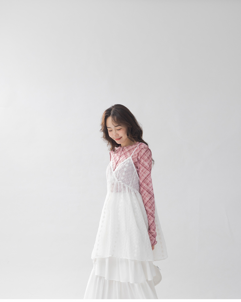 フローラル透けベスト　２色展開