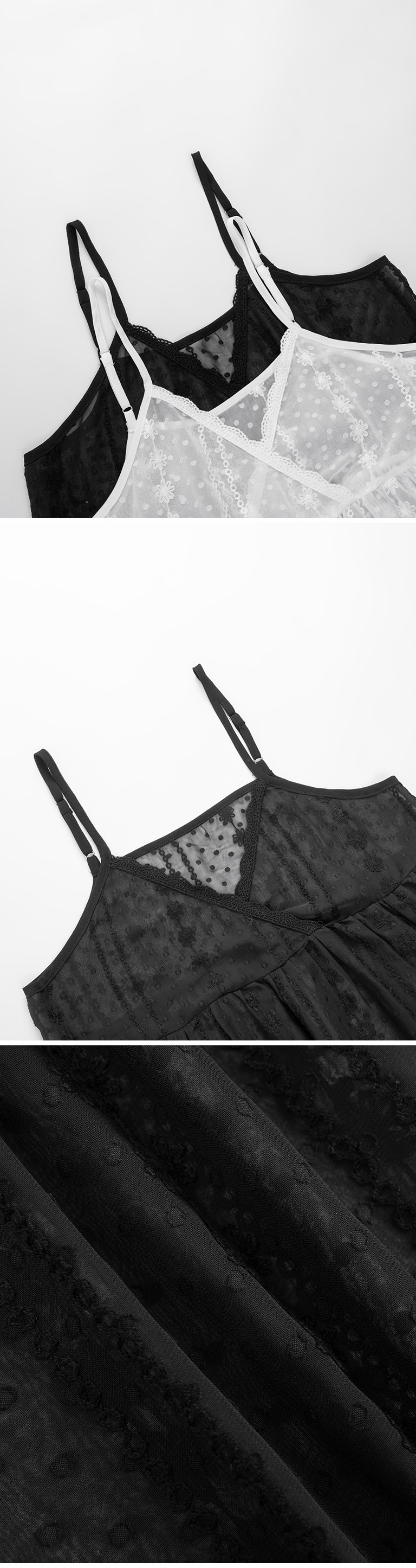 フローラル透けベスト　２色展開