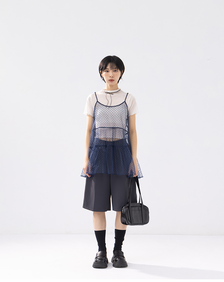 ドットチュニック キャミソール 2色展開