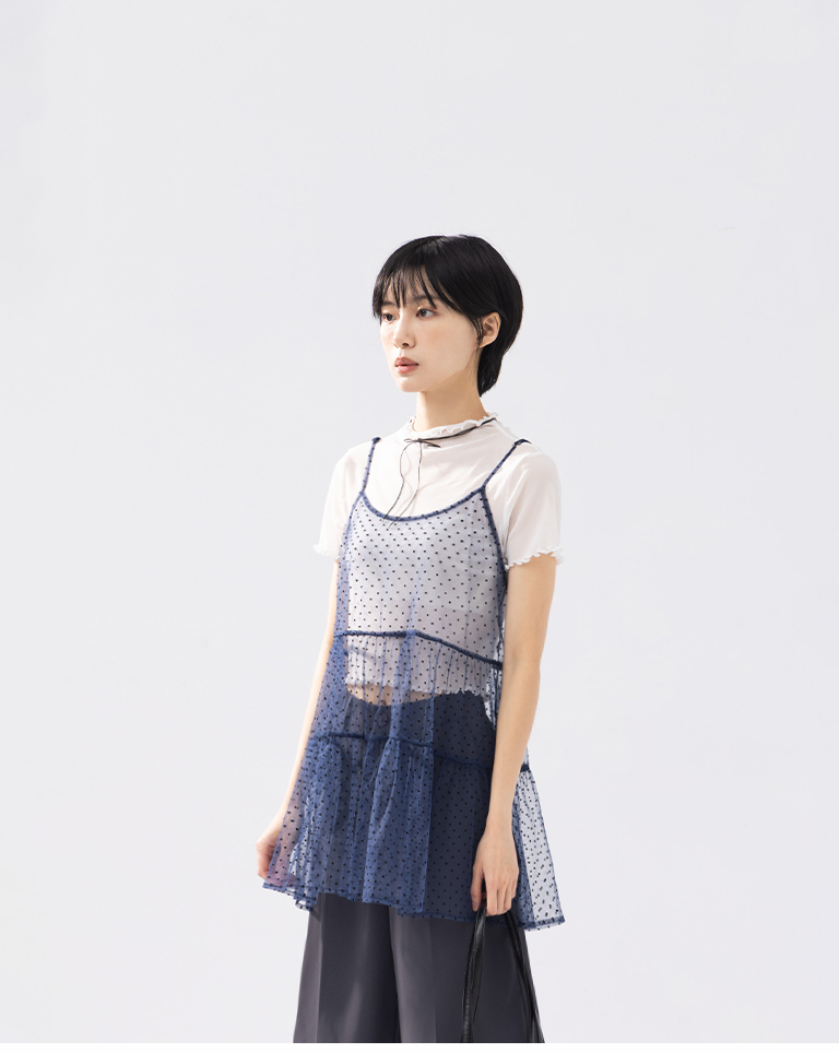 ドットチュニック キャミソール 2色展開