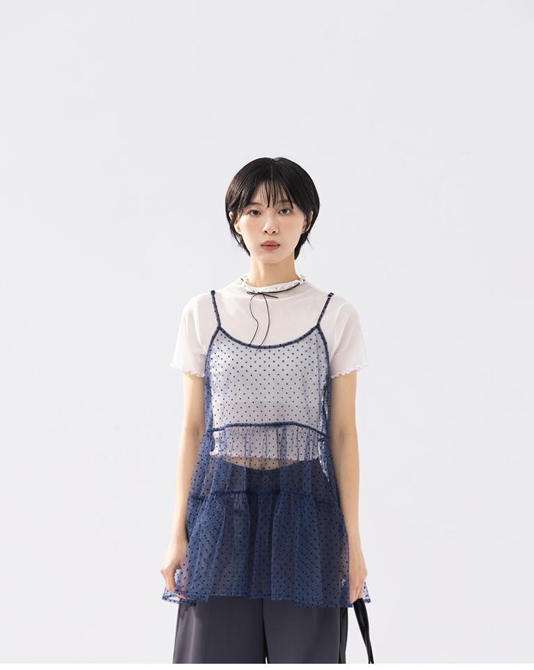 ドットチュニック キャミソール 2色展開