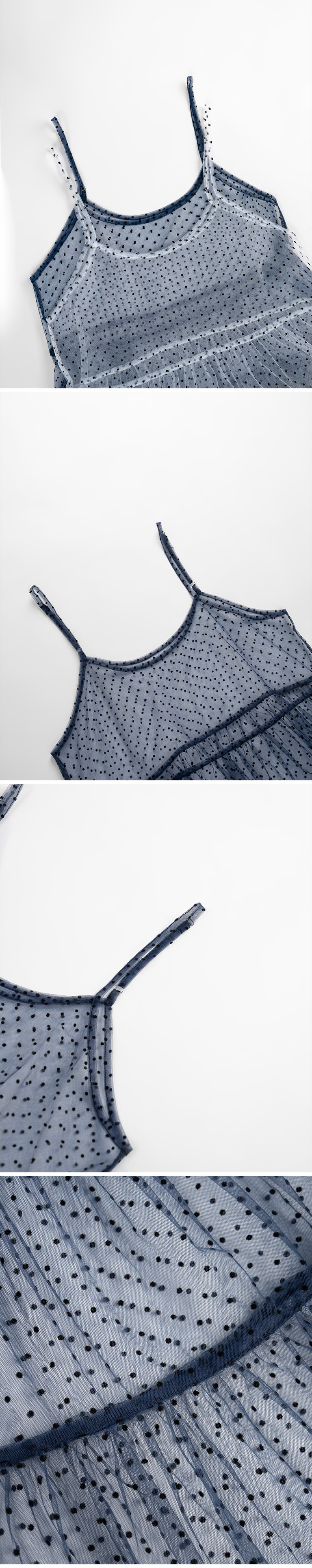 ドットチュニック キャミソール 2色展開