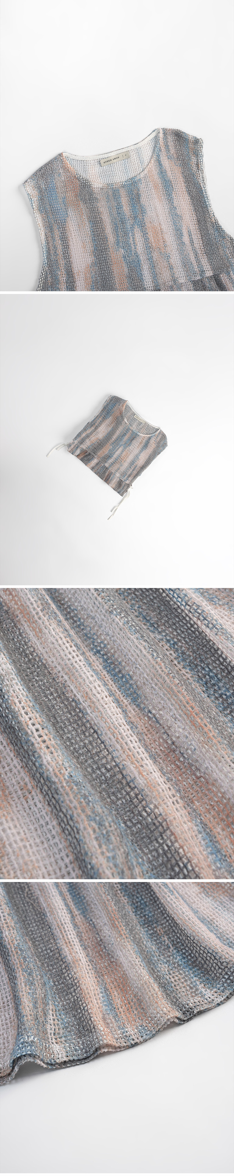 サイドリボンニットジレ 