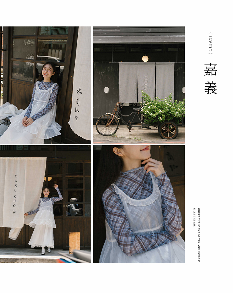 チェックフリルシアートップス