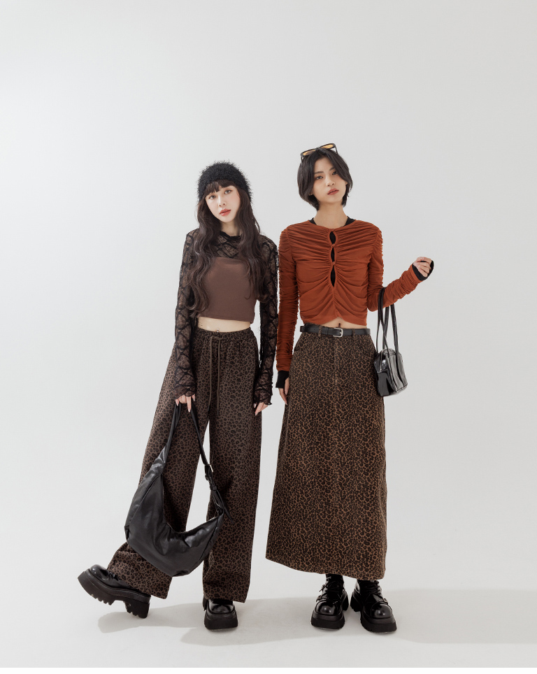 クロップド長袖トップス 3色展開