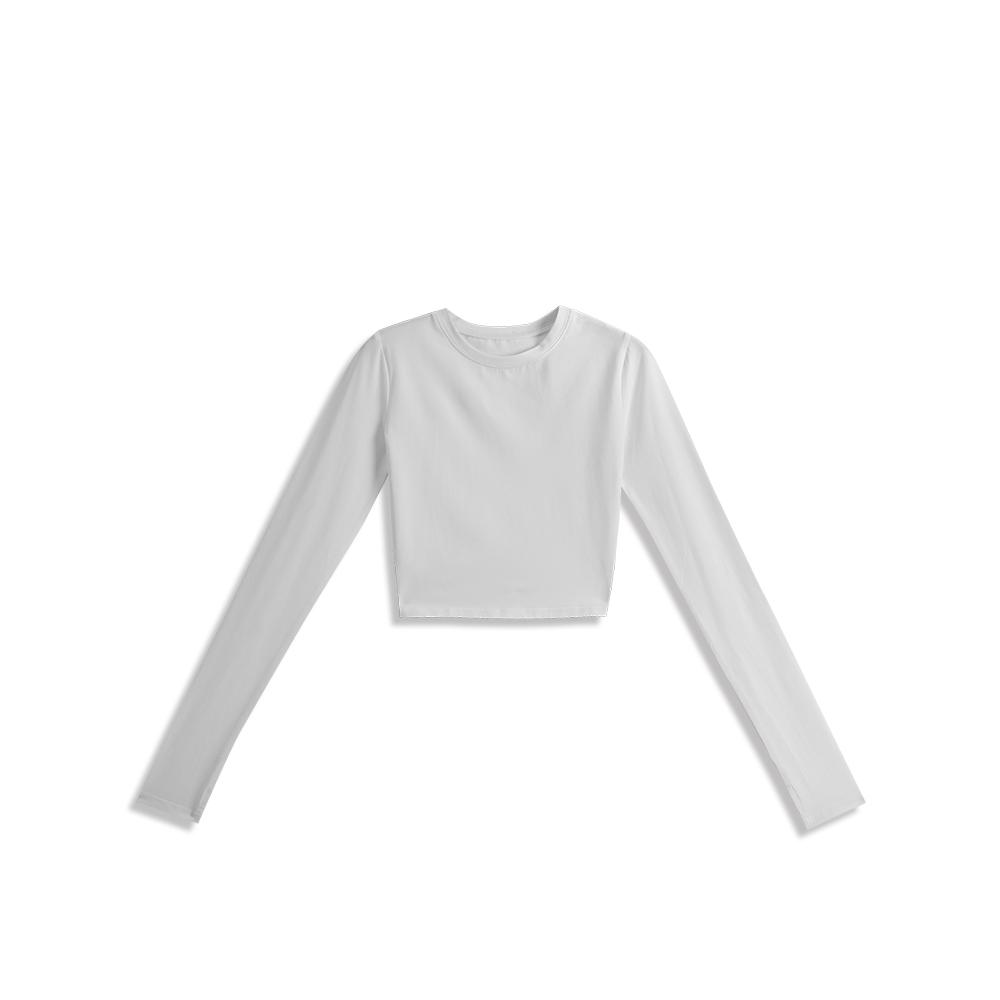 クロップド長袖トップス 3色展開
