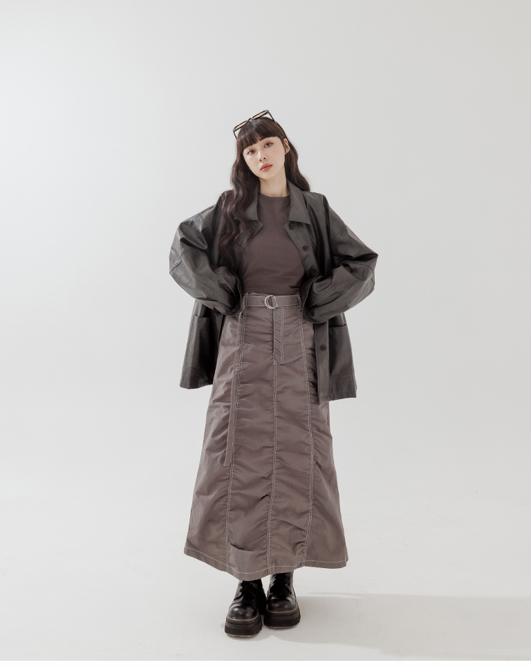 クロップド長袖トップス 3色展開