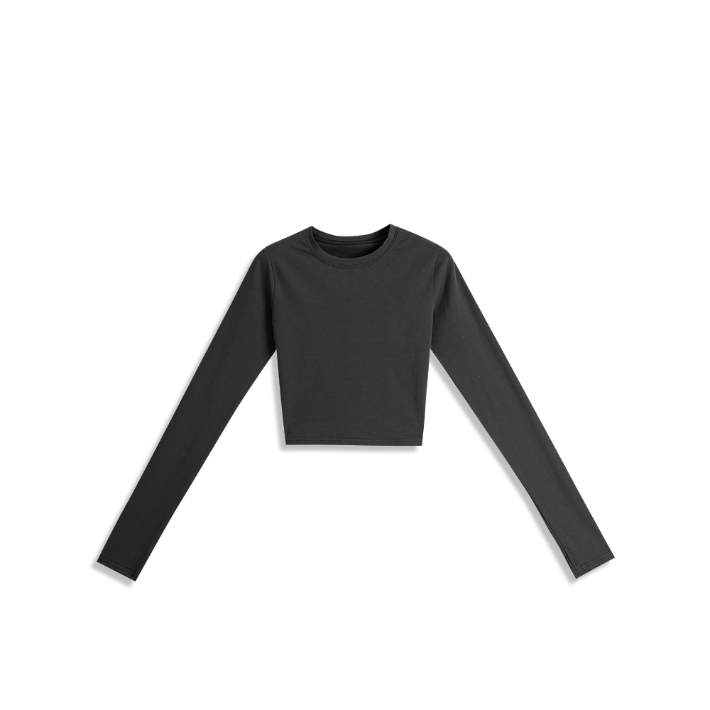クロップド長袖トップス 3色展開