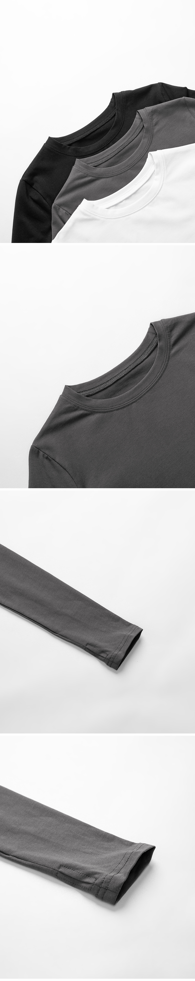 クロップド長袖トップス 3色展開