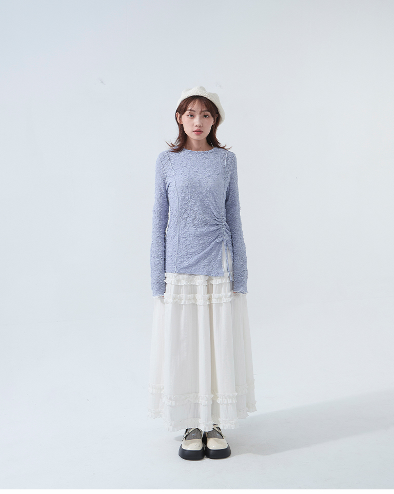 ジャカードドロストトップス 2色展開