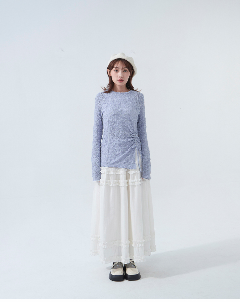 ジャカードドロストトップス 2色展開