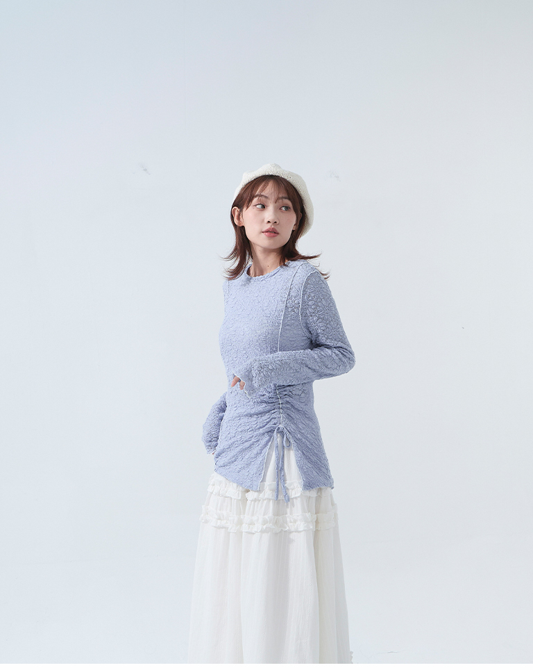 ジャカードドロストトップス 2色展開