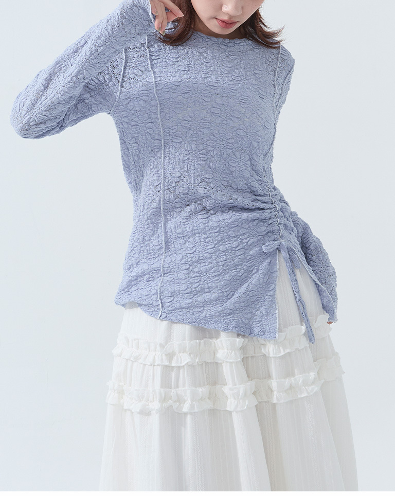 ジャカードドロストトップス 2色展開