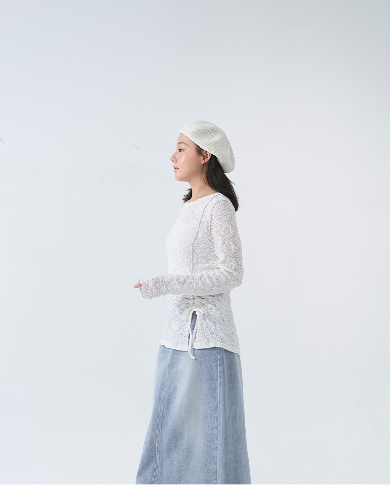 ジャカードドロストトップス 2色展開