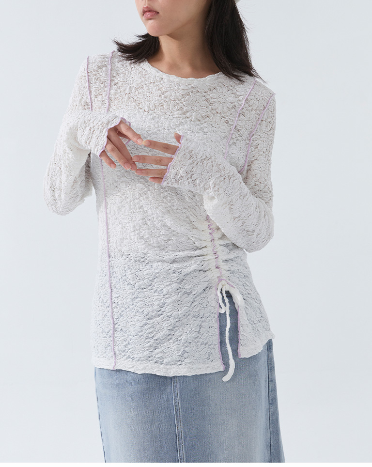 ジャカードドロストトップス 2色展開