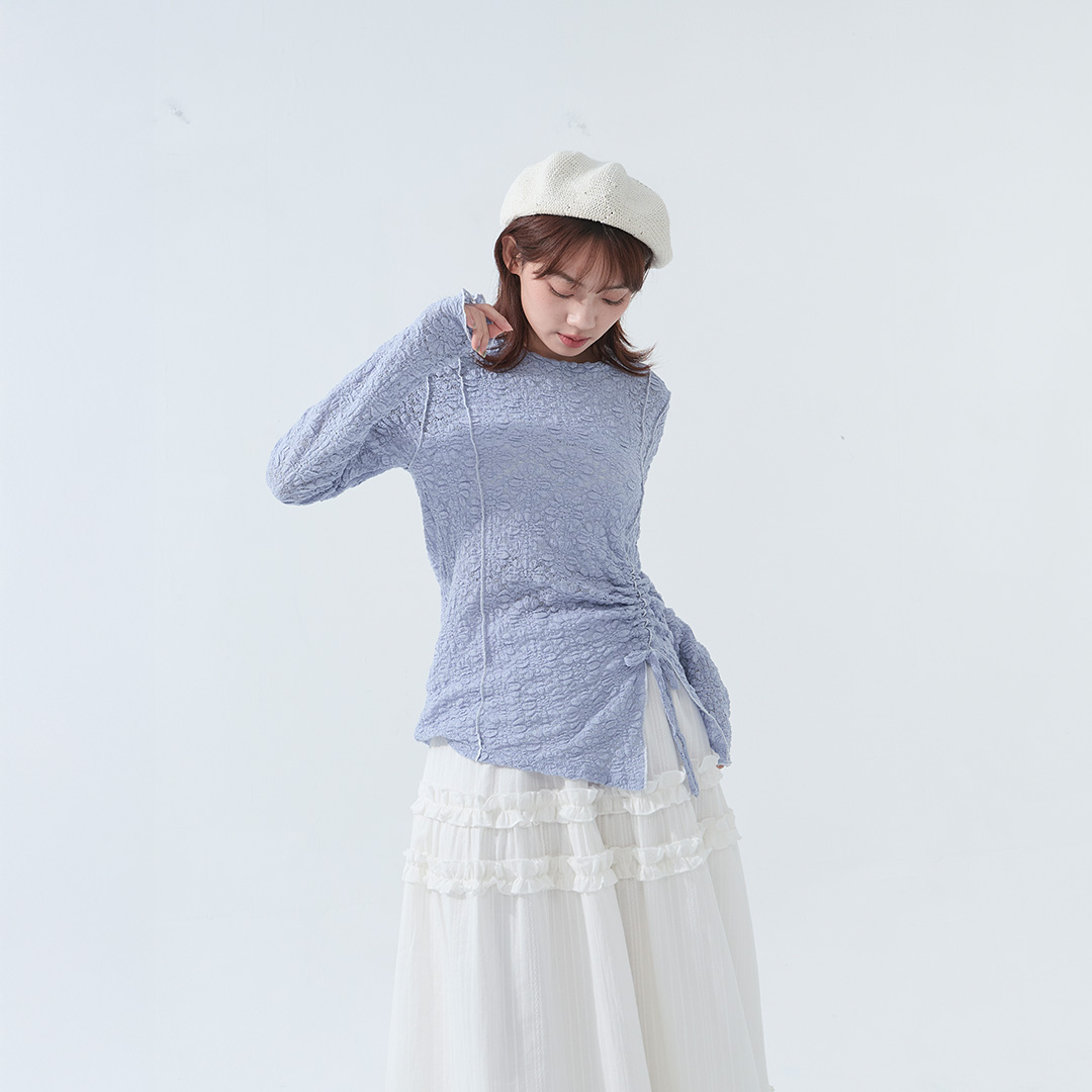 ジャカードドロストトップス 2色展開