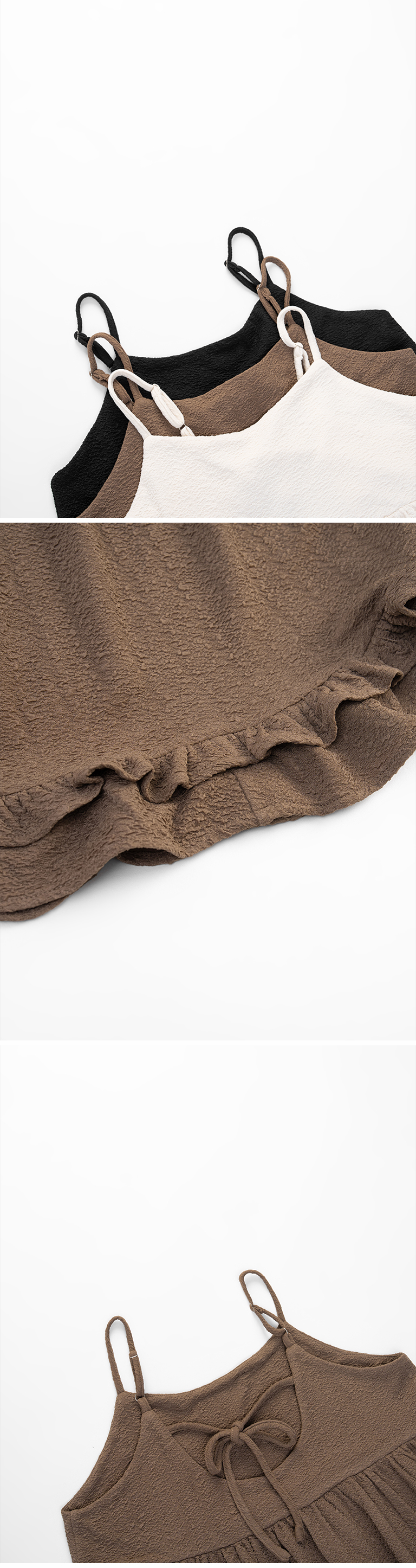 しわ感バックリボンベスト 3色展開