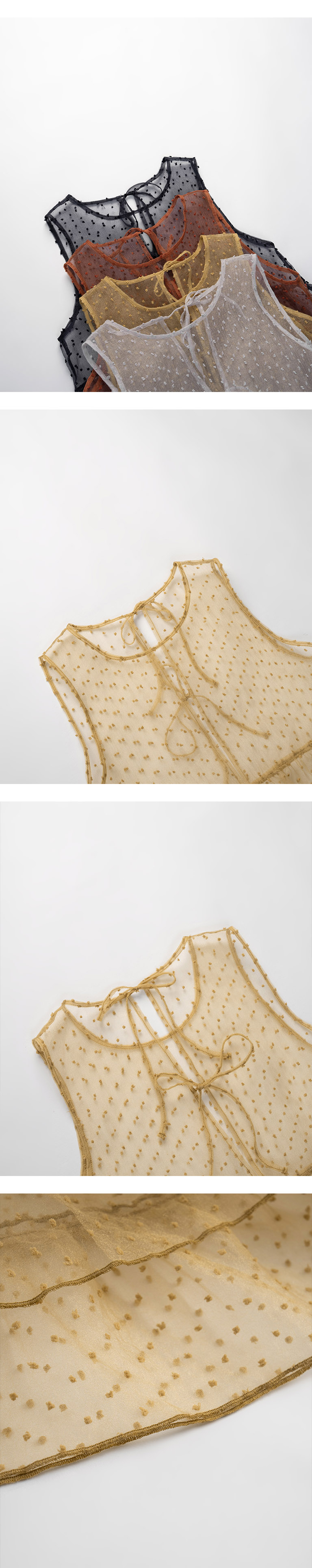 ドットシアーフリルタイジレ テラコッタ