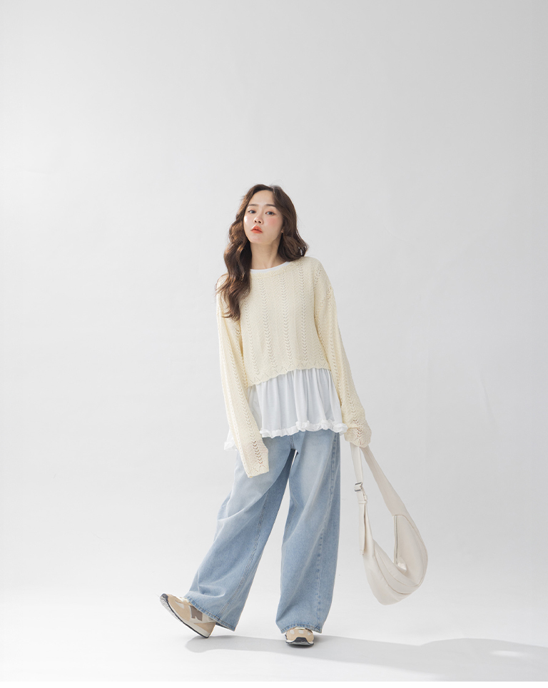 フリルヘムインナー　3色展開　