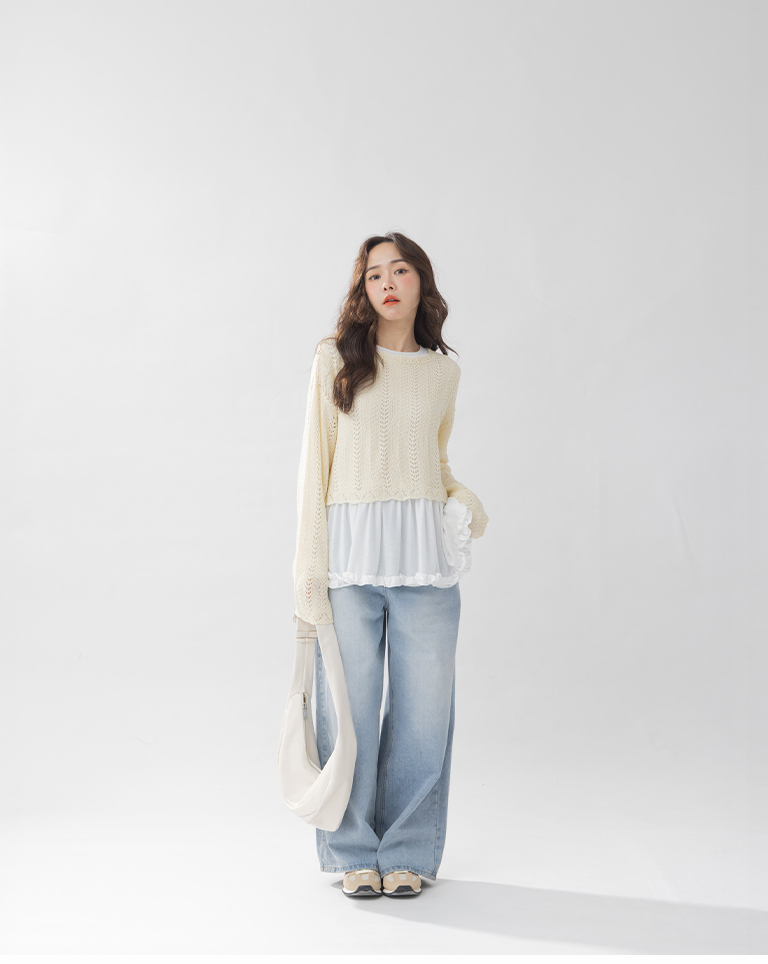 フリルヘムインナー　3色展開　