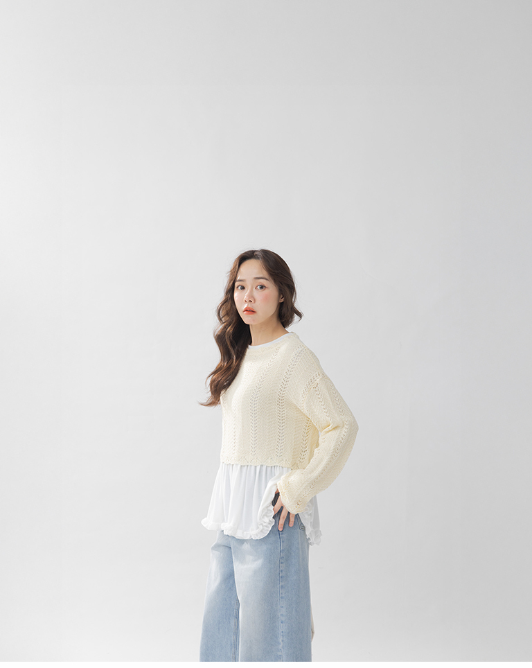 フリルヘムインナー　3色展開　