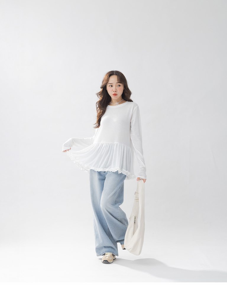 フリルヘムインナー　3色展開　