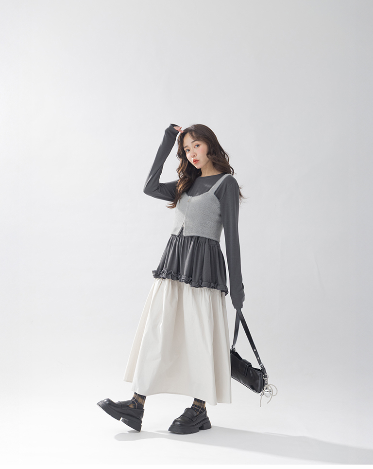 フリルヘムインナー　3色展開　