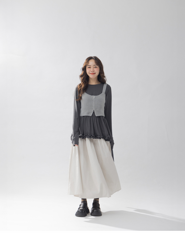 フリルヘムインナー　3色展開　