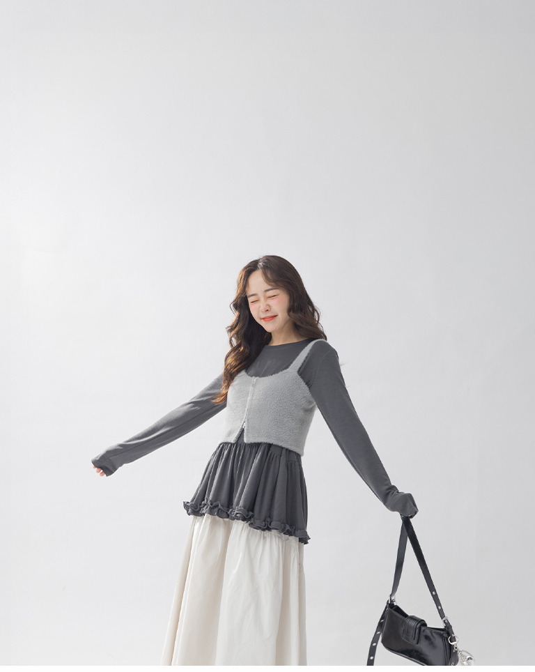 フリルヘムインナー　3色展開　