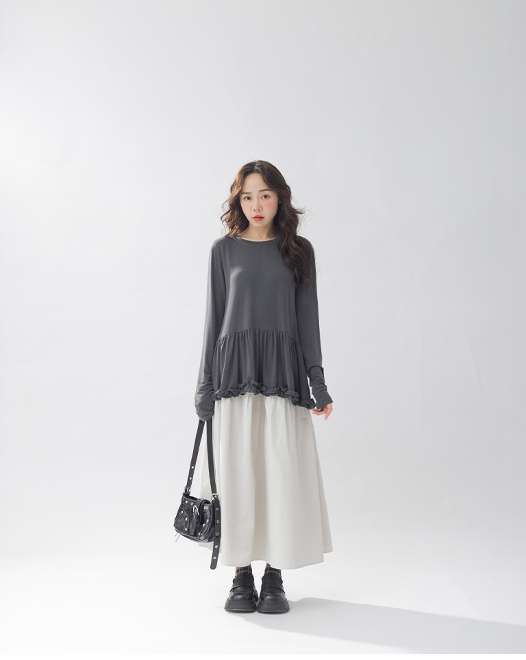 フリルヘムインナー　3色展開　