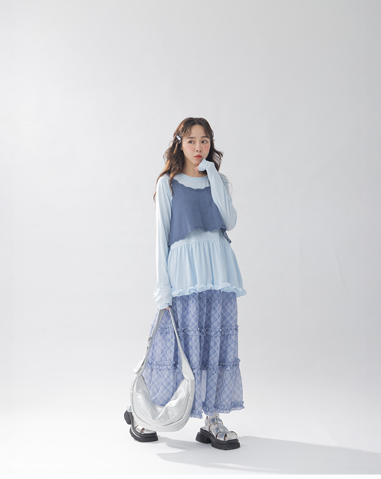 フリルヘムインナー　3色展開　