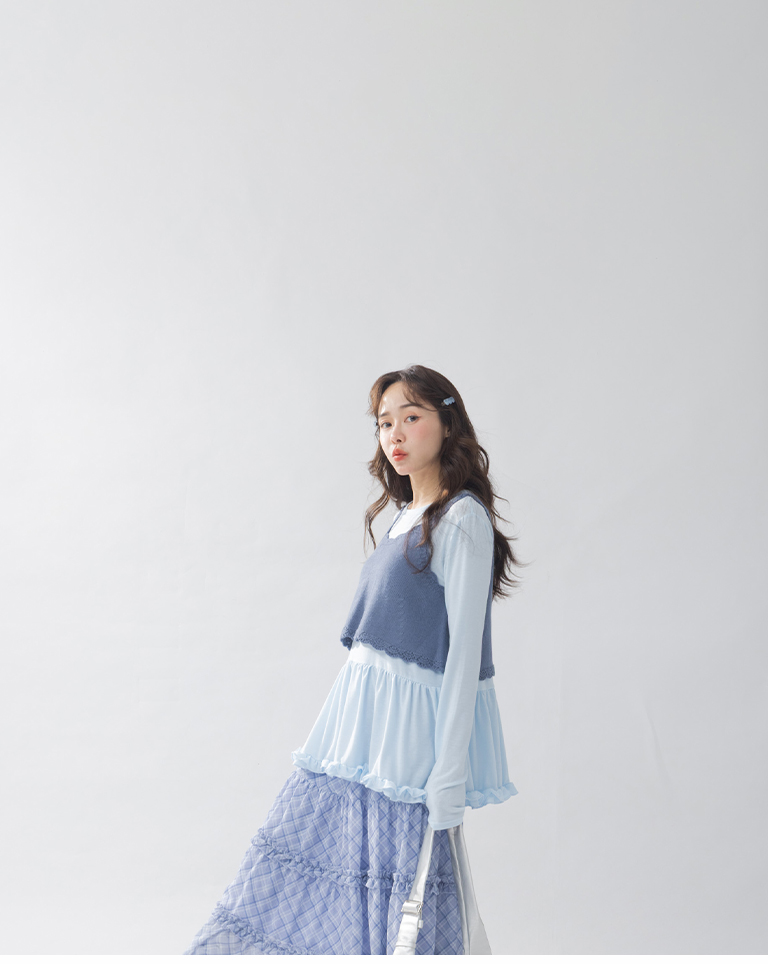 フリルヘムインナー　3色展開　