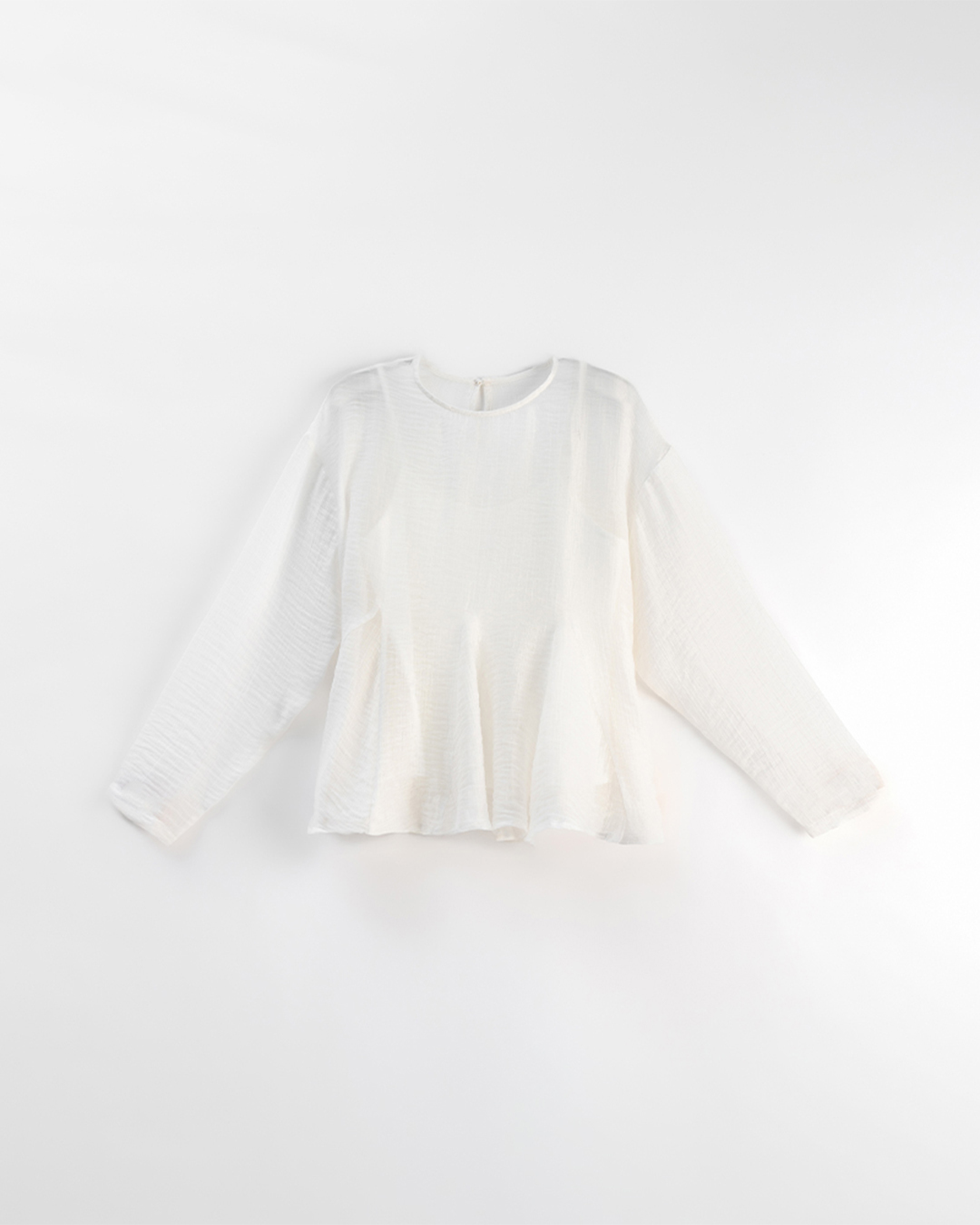 キャミ付きフレア切り替えブラウス