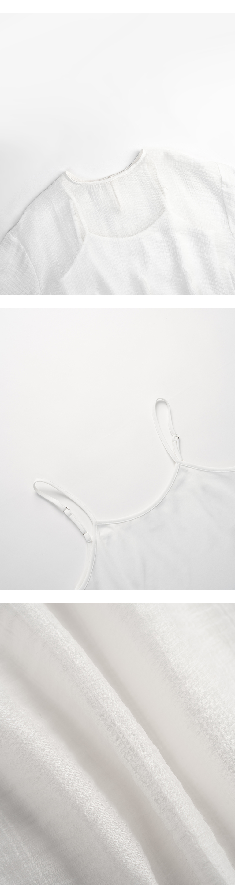 キャミ付きフレア切り替えブラウス