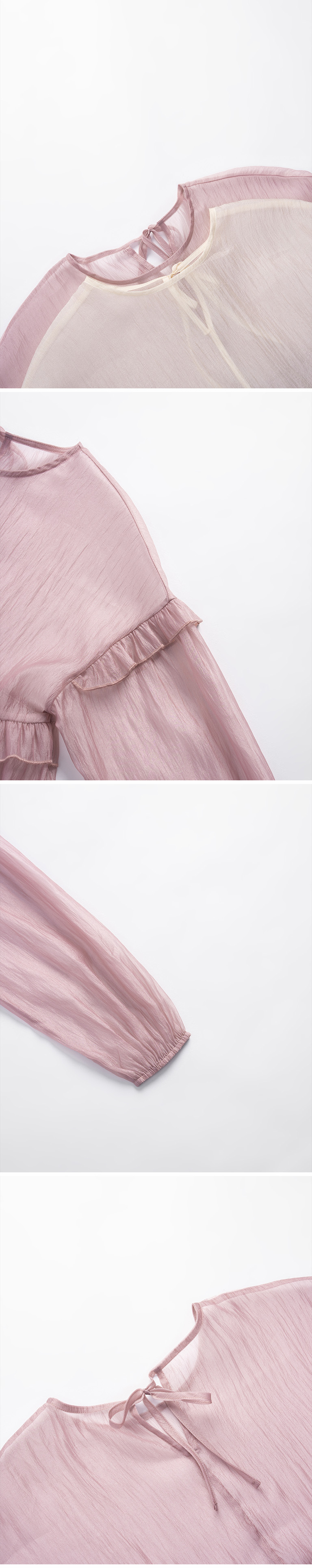 フリルシアーブラウス 2色展開