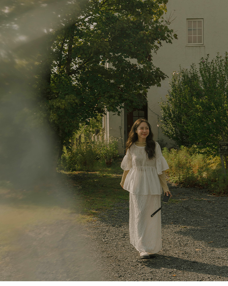 ツヤ感ジャガード2WAYブラウス 2色展開